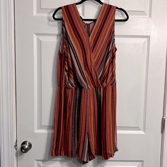 Apt. 9 Women's Wrap-Front Romper - Striped - Picture 2 of 7